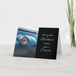 Tarjeta por Brother Blue Classic Car Them Birday
