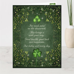 Tarjeta Por cada Petal en el Gran Cumpleaños Irlandés Sham