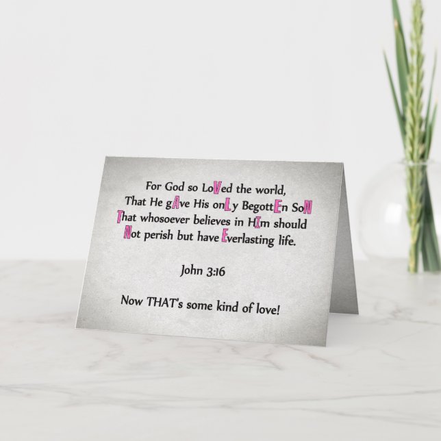 Tarjeta Por Dios Tan Amado El Mundo - (Anverso)