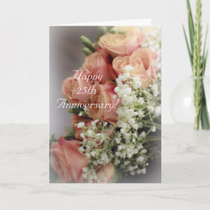 Tarjeta Por... Diseño Floral del 25º Aniversario