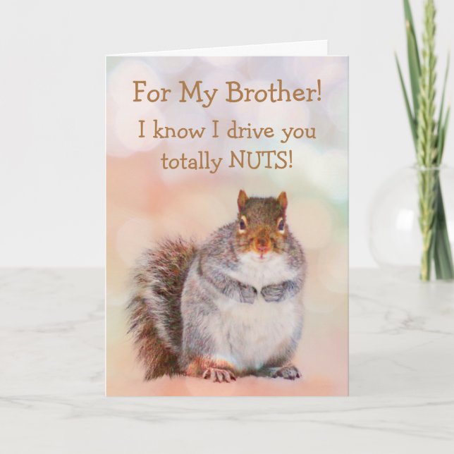 Tarjeta Por el cumpleaños de Brother Squirrel (Anverso)