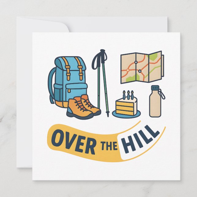 Tarjeta Por el cumpleaños de Hill Hiker (Anverso)