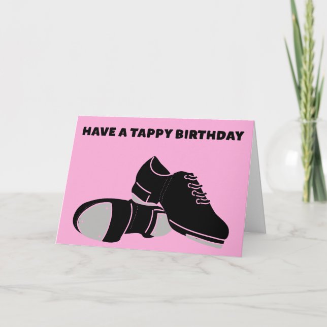 Tarjeta Por el cumpleaños feliz de las bailarinas de Tap (Anverso)
