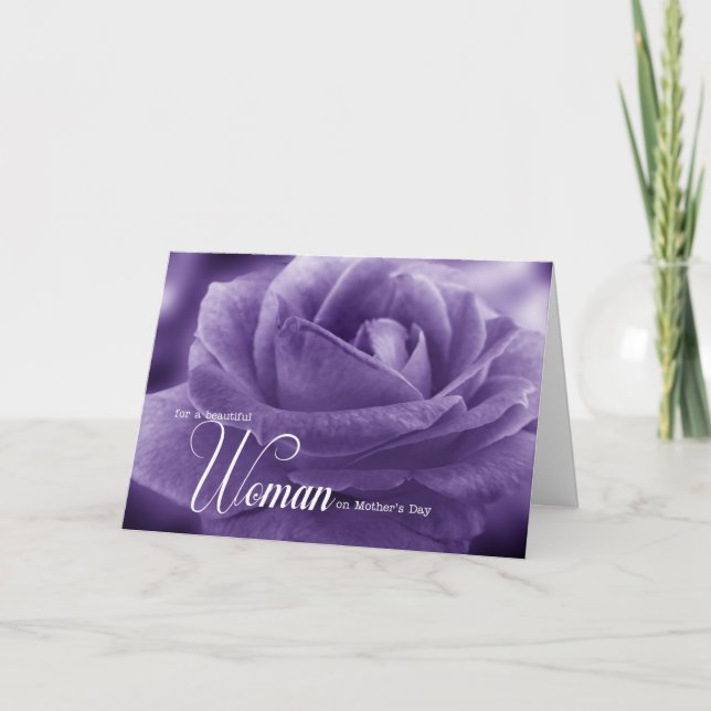 Tarjeta por el Día de la Madre de la Novia Rosa (Anverso)