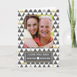 Tarjeta Por el Día del Padre. Foto personalizada