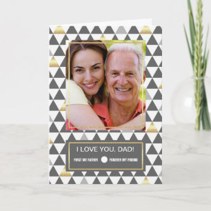 Tarjeta Por el Día del Padre. Foto personalizada