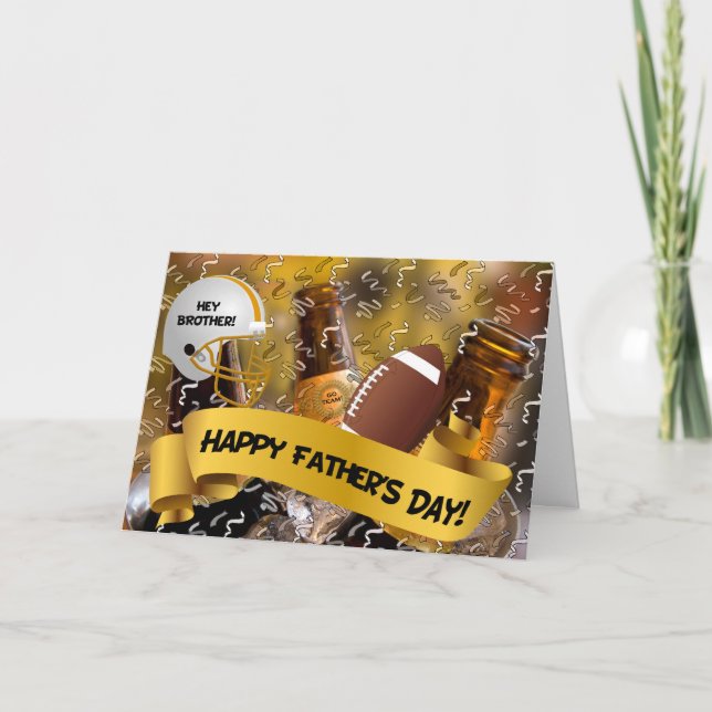 Tarjeta por el Fútbol Hermano y el Día del Padre Cerveza (Anverso)