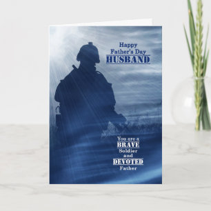 Tarjeta Por el marido militar en el día del padre