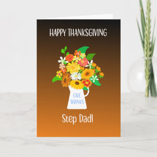 Tarjeta Por el Mostrador de Acción de Gracias Bouquet Flow