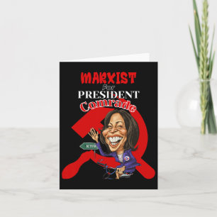 Tarjeta Por el presidente Camarada Kamala Harris Funny Pre