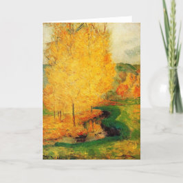 Tarjeta Por el Stream, otoño - Paul Gauguin - c1885