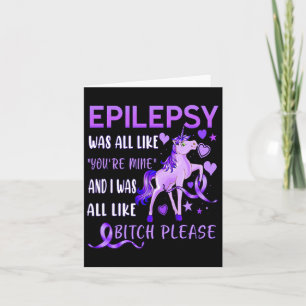Tarjeta Por Favor Cinta Púrpura S Conciencia Epilepsia