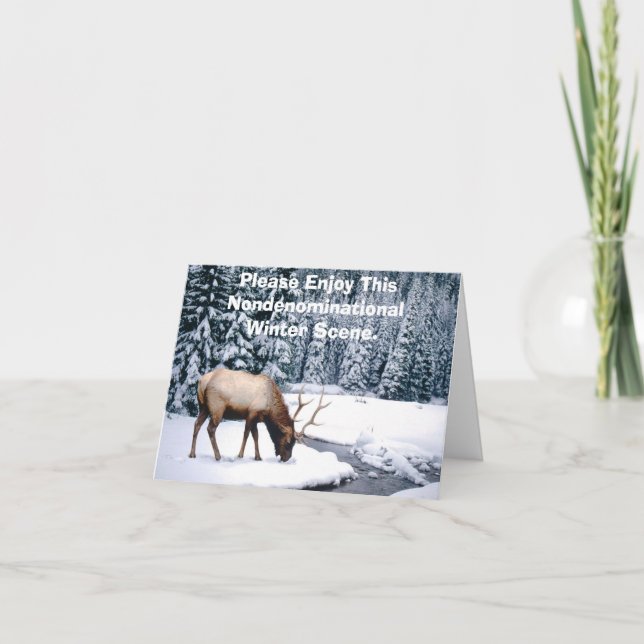 Tarjeta Por Favor, Disfruten De Esta Escena De Invierno No (Anverso)