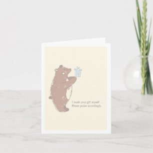 Tarjeta Por favor, elogien en consecuencia. Gracioso para 