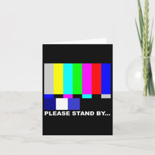 Tarjeta Por favor, espere por televisión Patrón de prueba