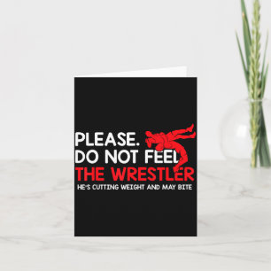 Tarjeta Por Favor No Alimente al Luchador de Lucha Libre c