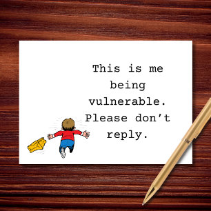Tarjeta Por favor, no responda a esta emoción
