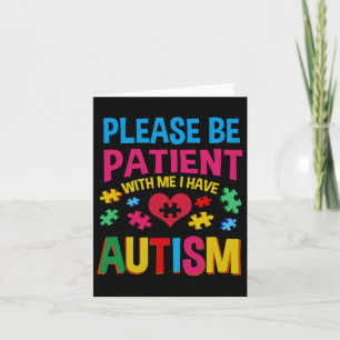 Tarjeta Por Favor Sé Paciente Conmigo Tengo Autismo Para E