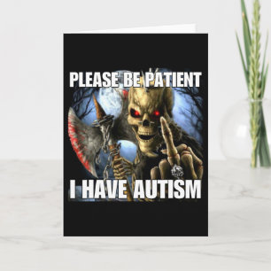 Tarjeta Por Favor Sea Paciente Tengo Autismo Divertido Esq