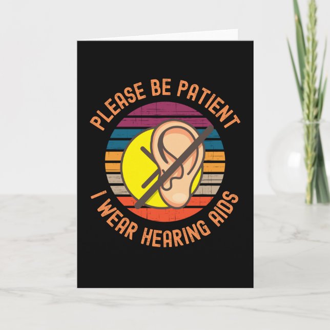 Tarjeta Por Favor Sea Paciente Uso Auxiliares Auditivos (Anverso)