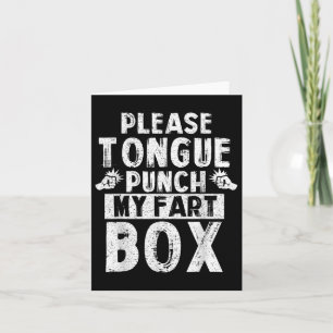 Tarjeta Por favor Tongue Puntear mi caja de peto Gracioso