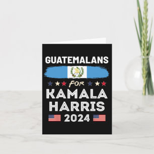 Tarjeta Por Kamala Harris 2024 Bandera de Guatemala