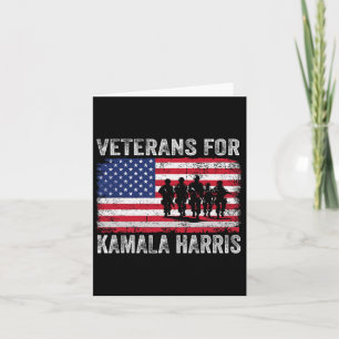Tarjeta Por Kamala Harris 2024 Elección Bandera Militar Es
