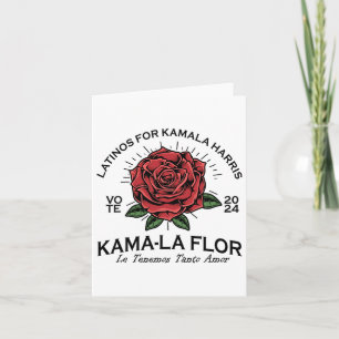 Tarjeta Por Kamala Harris 2024 Vota Kama-la Flor Le Temeno