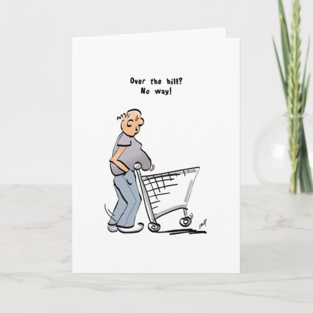 Tarjeta ¿Por la colina? ¡De ninguna manera! (Anverso)
