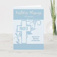 por la cruz azul del cumpleaños del sacerdote con 