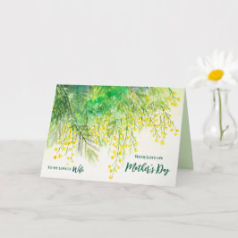 Tarjeta Por la esposa en el Personalizado Día de la Madre 