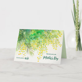 Tarjeta Por la esposa en el Personalizado Día de la Madre 