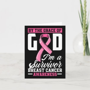 Tarjeta Por la gracia Dios soy un sobreviviente de cáncer 
