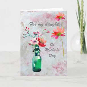 Tarjeta Por la hija en el día de la madre 