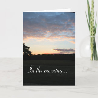 Tarjeta Por la mañana…