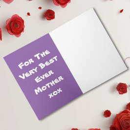 Tarjeta 'Por la mejor madre de todos los tiempos'