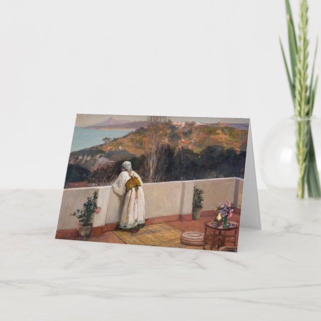 Tarjeta Por la noche, Tánger | Sir John Lavery (Anverso)