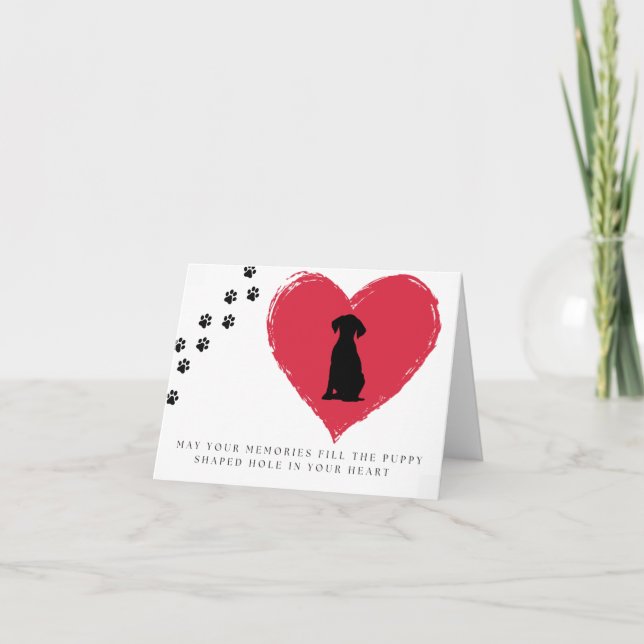 Tarjeta Por la pérdida de tu perro (Anverso)