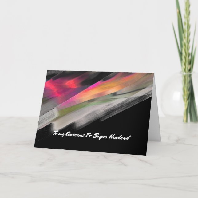 Tarjeta Por la pintura abstracta del Día del Padre (Anverso)