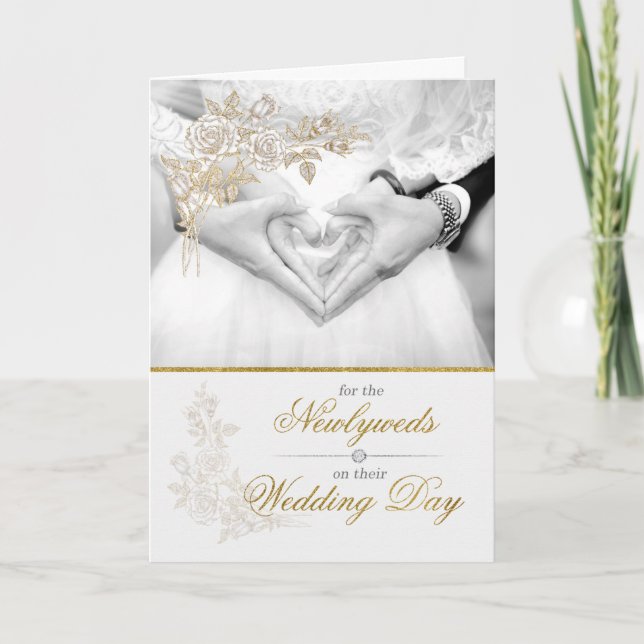 Tarjeta por los recién casados en su día de bodas (Anverso)