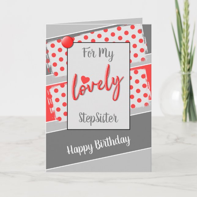 Tarjeta Por mi adorable hermanastro rojo (Anverso)