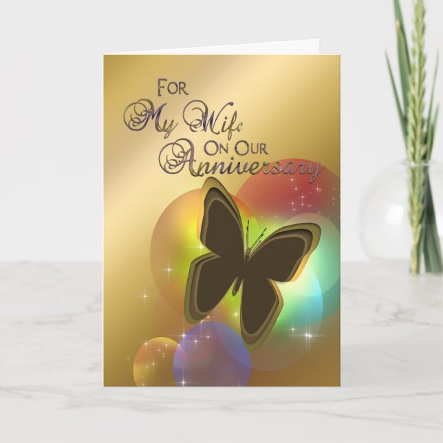 Tarjeta Por mi esposa (aniversario) (Anverso)