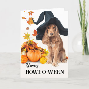 Tarjeta Por mi humano Yappy Halloween Cocker Spaniel
