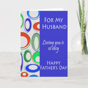 Tarjeta Por mi marido en el día del padre