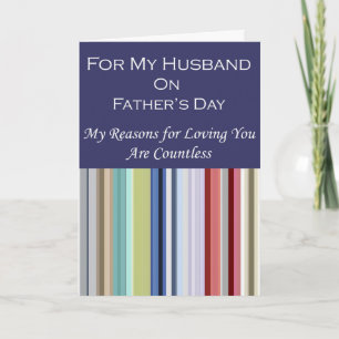 Tarjeta Por mi marido en el día del padre
