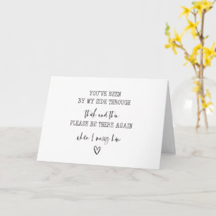 Tarjeta Por mi parte, la propuesta de la dama de honor dob