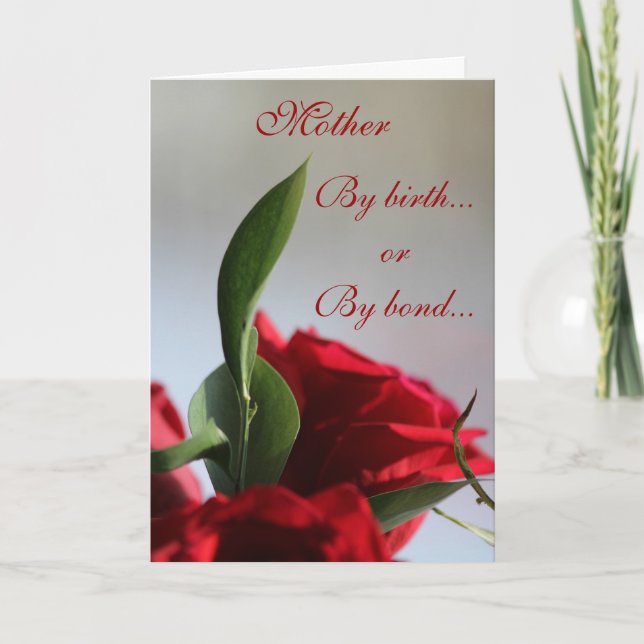 Tarjeta Por nacimiento o por el día de madre en enlace (Anverso)