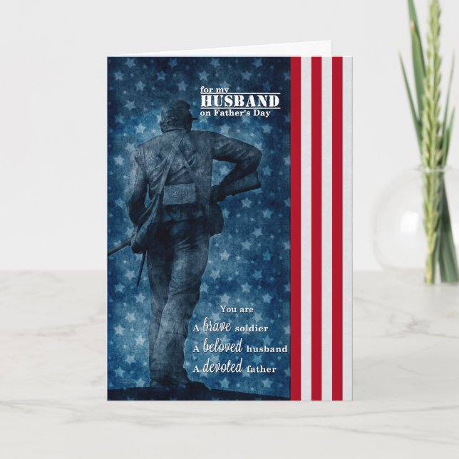 Tarjeta por Patriotismo del Día del Marido Militar (Anverso)
