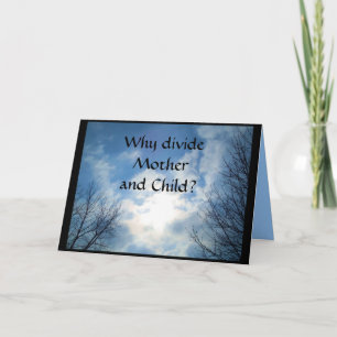 TARJETA ¿POR QUÉ DIVIDIR A LA MADRE Y AL NIÑO?