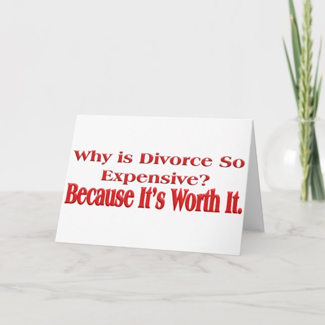 Tarjeta ¿Por qué el divorcio es tan costoso? (Anverso)
